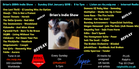 Brian's Indie Show Replay - as played on Radio KC - 21.1.18