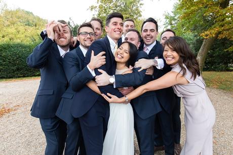 Preston Court Wedding Photography group hug