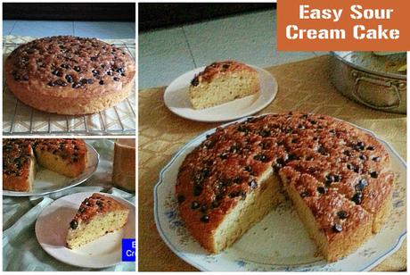 Easy Sour Cream Cake Recipe @ treatntrick.blogspot.com
