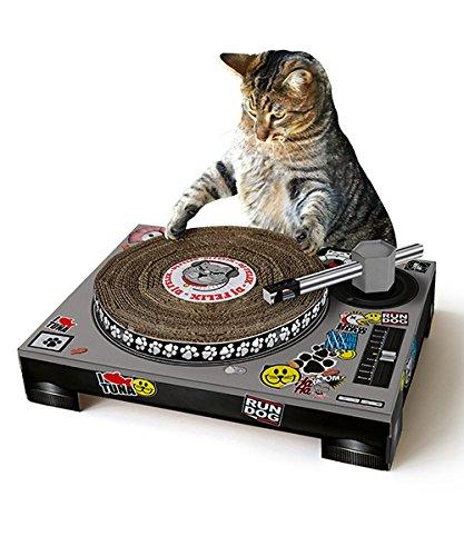 Image: Cat Scratch Turntable | Cardboard scratching deck for cats | A fun distraction for your cats!