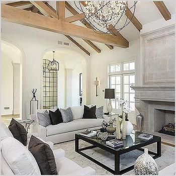 living room vaulted ceiling