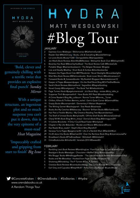 Blog Tour – Hydra (Six Stories #2) – Matt Wesolowski