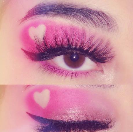 Wear Your Heart on Your Eyes, try this crazy eye makeup on This Valentine’s Day