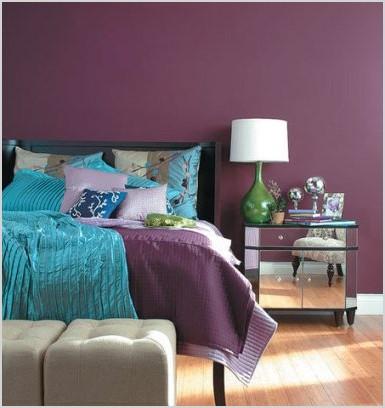 decorate room with purple color