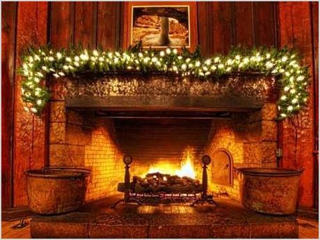 christmas fireplace pictures