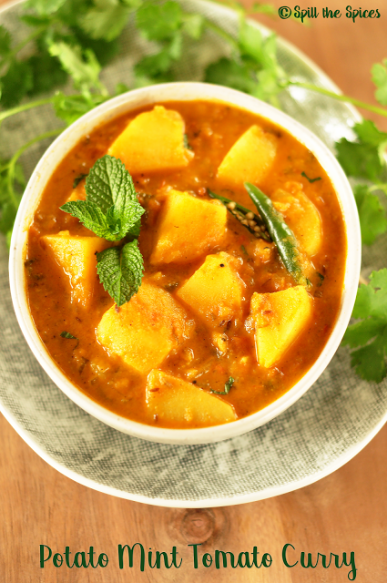 Potato Mint Tomato Curry