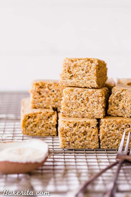 This Gluten Free + Vegan Cornbread is fluffy and light with an amazing texture from the cornmeal! It's perfect served with soup or chili, served as a side or snack, or just topped with a little bit of butter or spread.