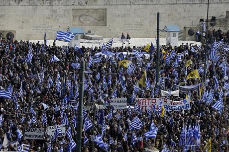 What's in a name ?  Greek protests to the name Macedonia by the Country