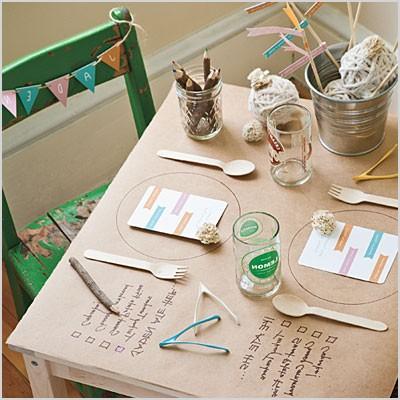 4 fun ideas for the kids table