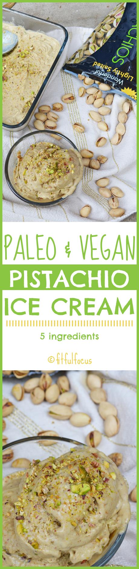 Paleo & Vegan Pistachio Ice Cream (5 Ingredients!)