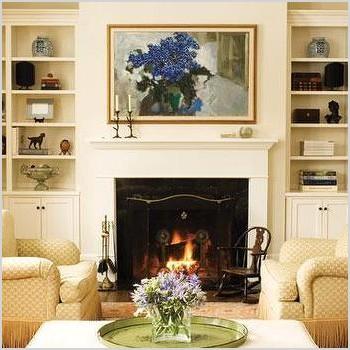 fireplace built in cabinets