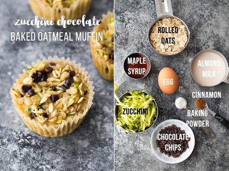 Easy baked oatmeal to go muffins are a delicious meal prep breakfast or snack on the go. They are easily made gluten-free and vegan, are freezer-friendly, and are customized with seven different flavor variations so you'll never get bored! #sweetpeasandsaffron #mealprep #oatmeal #muffin