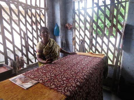 Block printed Kalamkari