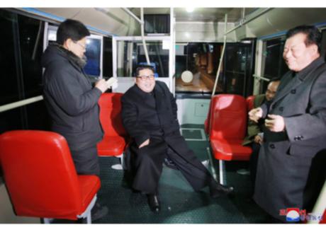 KJU and RSJ Participate in a Test Drive of a Trolley Bus