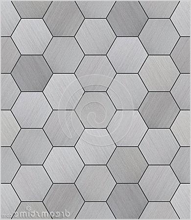 stock photo hexagonal aluminum tiled seamless texture brushed alunimun tiles as high detail background image50209430