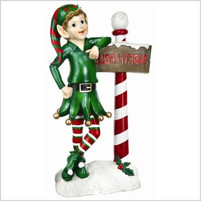 regency international elf with sign statue christmas decoration mtx43514 rgi1167