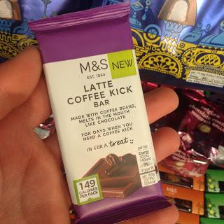 marks and spencer latte coffee kick bar