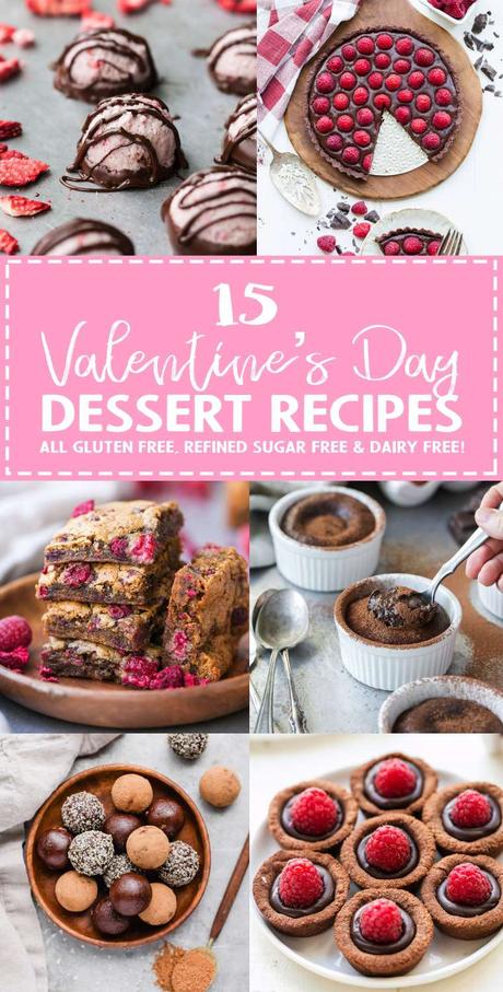 This Valentine's Day Dessert Recipe Roundup highlights 15 of my favorite recipes for you and your sweetie to enjoy this Valentine's Day - whether your sweetie is your significant other, your best friend, or YOURSELF, you've got to have a little bit of sweetness this Valentine's Day! All of the recipes included are gluten-free, refined sugar-free, and dairy-free.