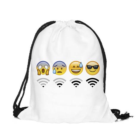 emoji drawstring bags