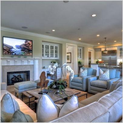 love the open floor plan with family room off the kitchen like having a desk nook too get rid of the fireplace and use that space for entertainment center only