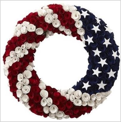 patriotic wood curl wreath contemporary wreaths and garlands