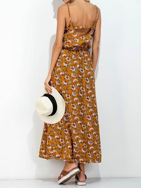Newchic casual backless maxi dress