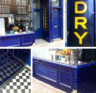 A blue-tiled laundry in Northcote Rd, Battersea