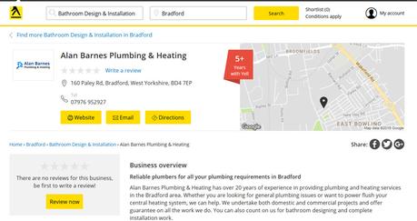 Local SEO Audit of Alan Barnes Plumbing and Heating Website