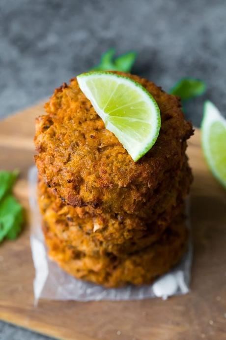 These Thai Salmon Patties can be prepped ahead and frozen for an easy meal prep dinner recipe. Thaw and cook in the frying pan or in an air fryer for crispy salmon patties with a punch of spicy Thai curry flavor!