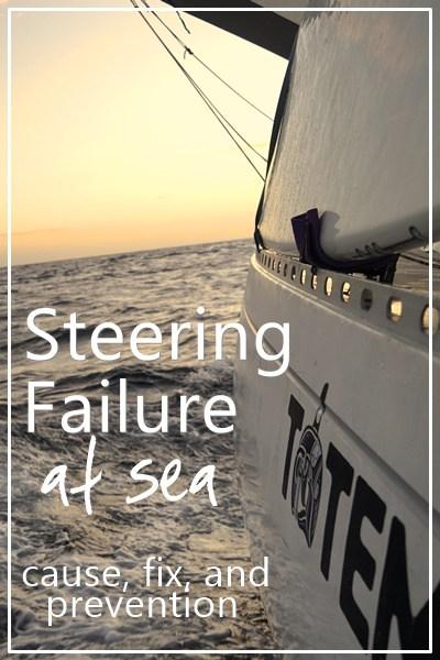 Suddenly without steering in the Caribbean Sea