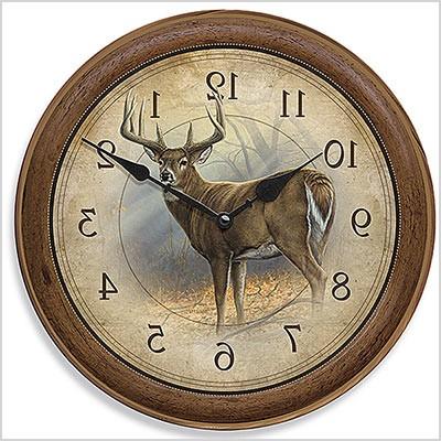 in his prime deer round wall clock