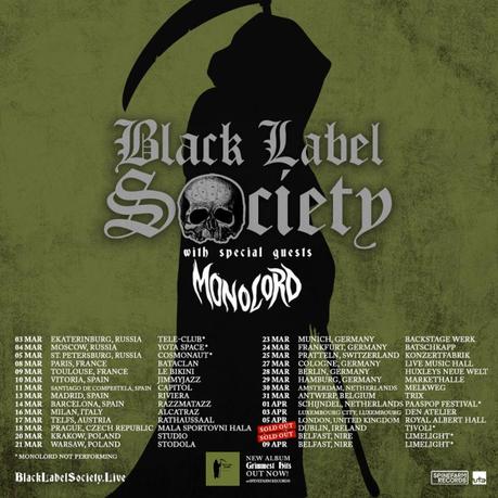 Monolord announce tour dates supporting Black Label Society in EU/UK in March