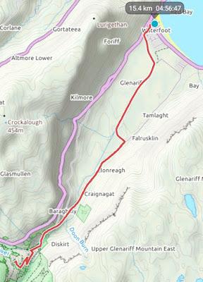 Glenariff hike Viewranger map - Carrie Gault 2018