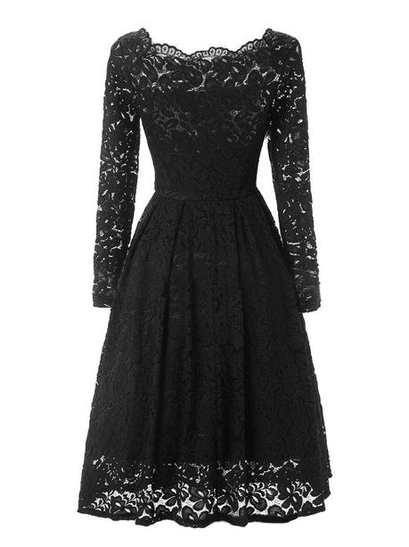 black lace dress