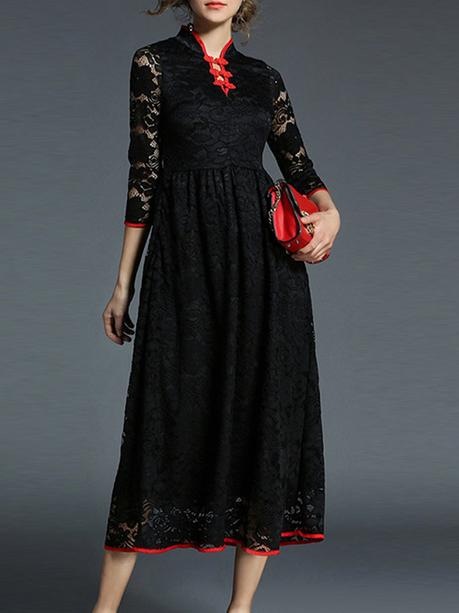 long lace dress