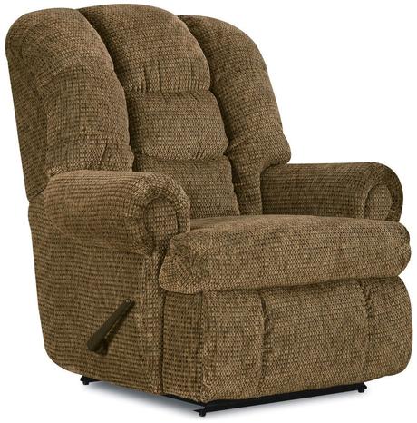 Stallion Comfort King Chaise Wallsaver Recliner Color: Brown - best recliner for heavy men