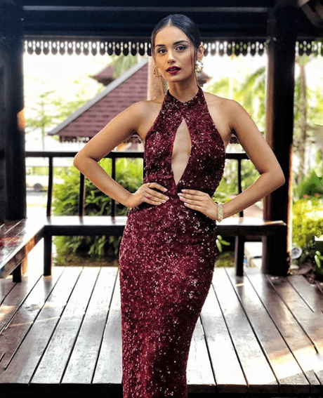 Manushi Chillar's Red Sequin Gown