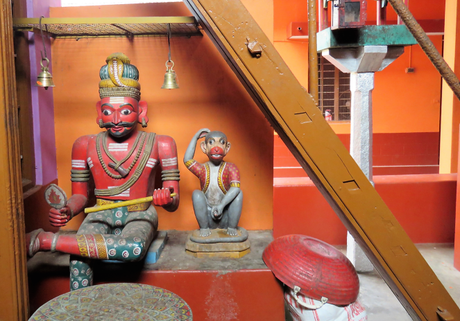 Some of the other wooden idols at the Nandikeshwara temple