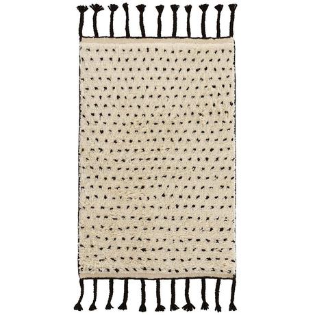 Speck Black Hand Knotted Wool Rug by Dash Albert