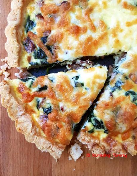 Bacon and spinach quiche