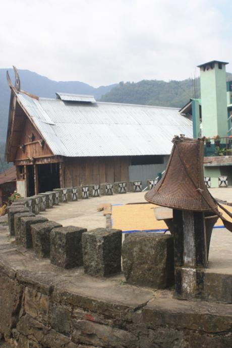 DAILY PHOTO: Basket and Grain Drying in a “Town Square”