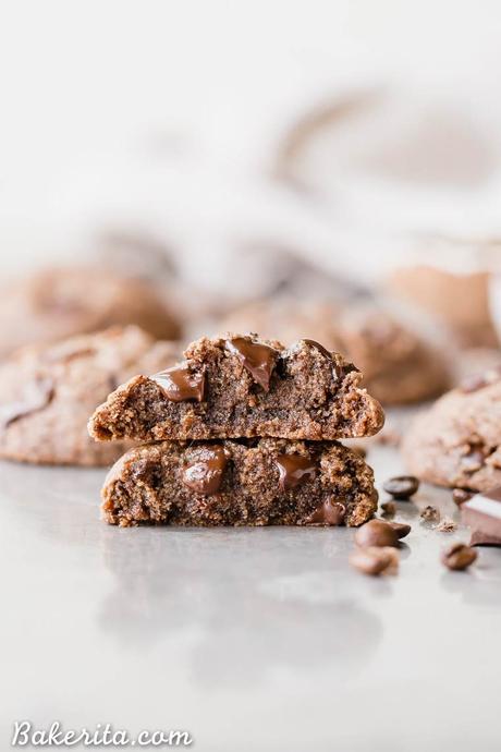 Calling all coffee lovers! These Mocha Chocolate Chip Cookies are irresistibly good, with the flavor of espresso shining through and dark chocolate chunks in every bite. You wouldn't guess that they're gluten-free, paleo and vegan.