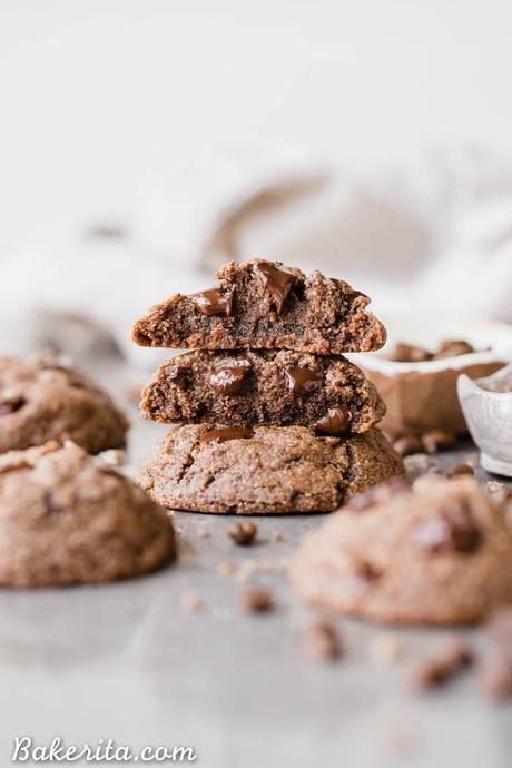 Calling all coffee lovers! These Mocha Chocolate Chip Cookies are irresistibly good, with the flavor of espresso shining through and dark chocolate chunks in every bite. You wouldn't guess that they're gluten-free, paleo and vegan.