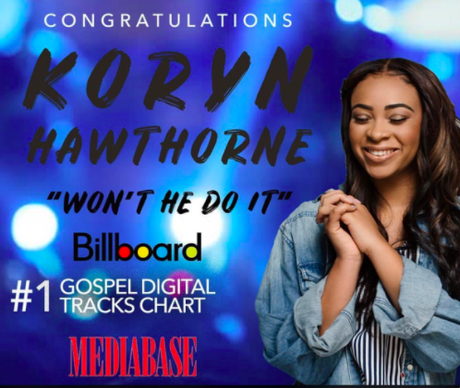 Koryn Hawthorne “Won’t He Do It” #1 Billboard Gospel Digital Track