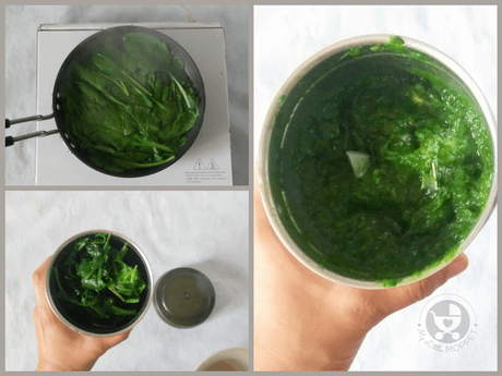 Make a spinach puree