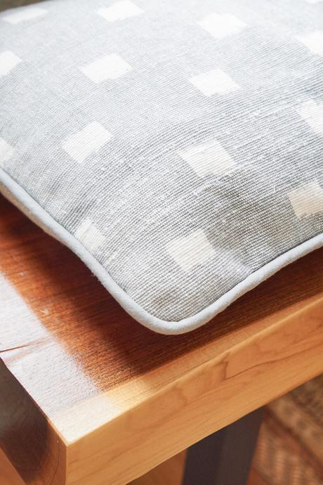 DIY Modern Bench Cushion with Leather Straps