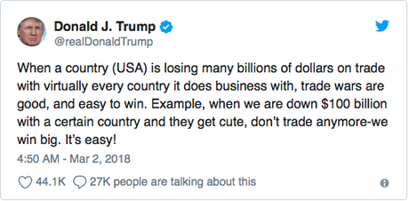 Donald Trump Foolishly Decides To Start A Trade War