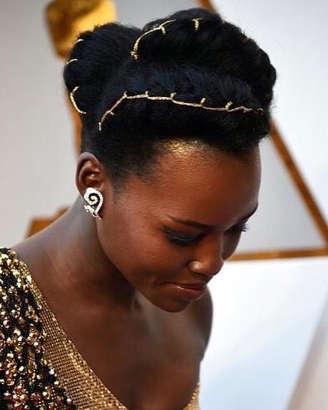 The Oscars Hair: Lupita Nyong’o’s Amasunzu Hairstyle by Vernon François