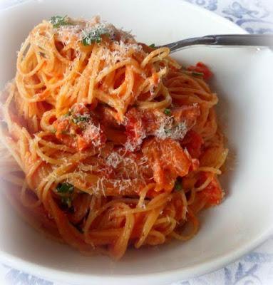 Cappellini with a Spicy Tomato Sauce
