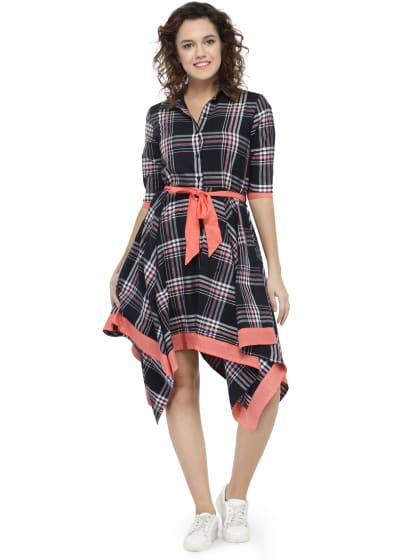 Checkered Design Western Dress for Women  999  1,985 (49% OFF)
